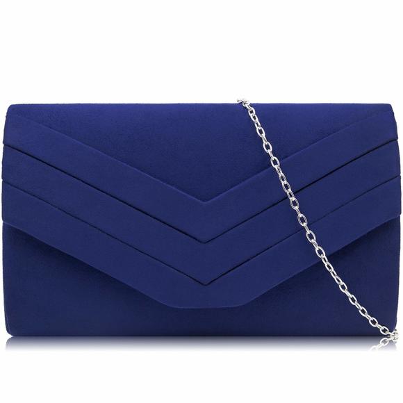 Clutch Purse, Suede Envelope Evening Purses Crossbody Shoulder :v - Picture 1 of 7
